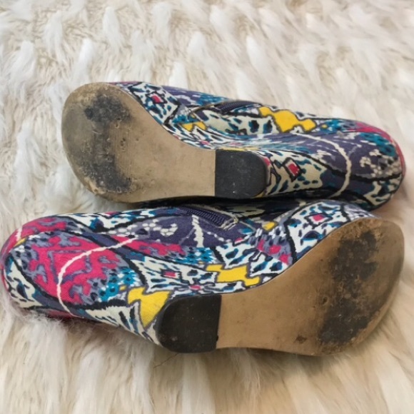 Steve Madden Multicolor tribal peep toe wedges - Picture 3 of 8